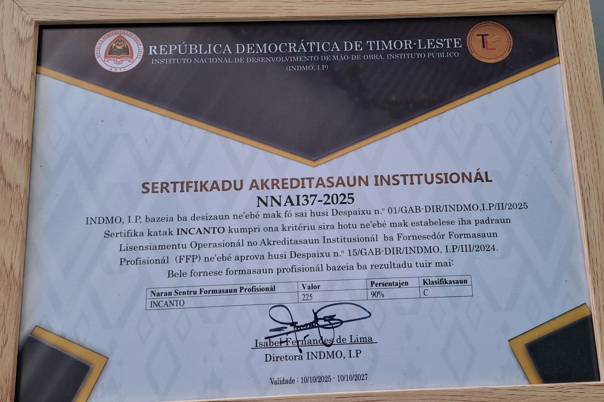 Incanto International Institute Officially Accredited by INDMO